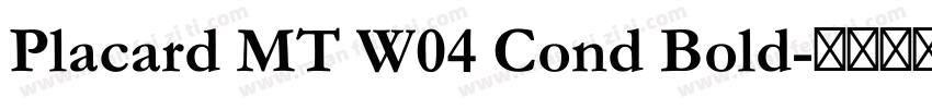 Placard MT W04 Cond Bold字体转换